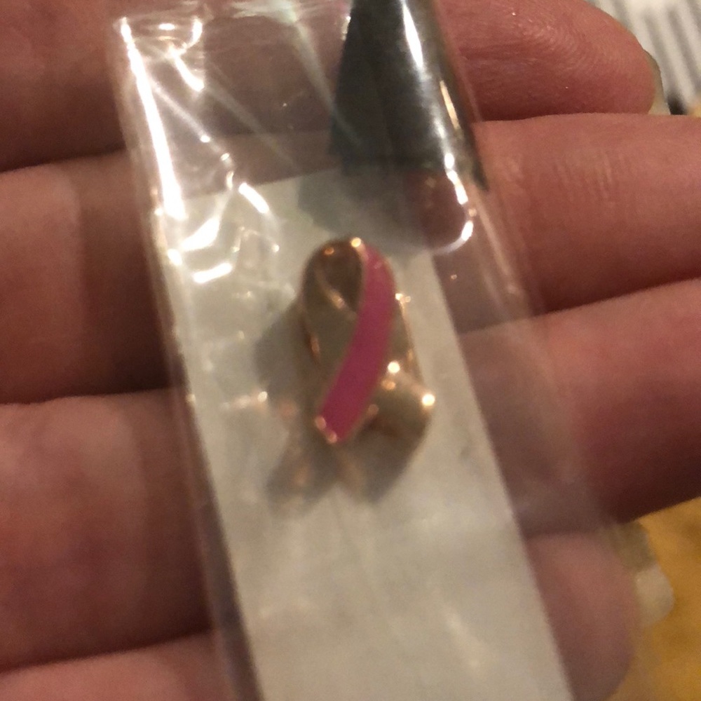 Pink/rose gold charm breast cancer Keep charm